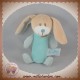 BABYNAT BABY NAT SOS DOUDOU LAPIN CHIEN CORPS BLEU TURQUOISE BATON POUET POUET