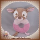 NATTOU SOS DOUDOU FAON LAPIN ROSY MARRON ROSE HOCHET