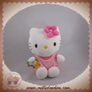 SANRIO JEMINI SOS DOUDOU CHAT HELLO KITTY SALOPETTE ROSE FLEURS