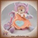 DOUDOU ET COMPAGNIE SOURIS CHAT MARIONNETTE ORANGE ROSE COEUR BLEU LES BOUILLES RIGOLO