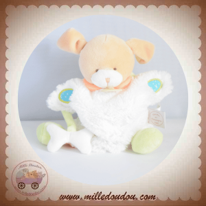 DOUDOU ET COMPAGNIE SOS CHIEN MARIONNETTE CHINE BLANC VERT CHOUPI DC2900