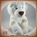 LITTLE GIRAFFE LITTLEGIRAFFE SOS DOUDOU LION BLANC TACHETE MARRON BLEU