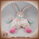 DOUDOU ET COMPAGNIE SOS LAPIN PLAT CHINE MARRON FLEURS CHOUPI