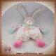 DOUDOU ET COMPAGNIE SOS LAPIN PLAT CHINE MARRON FLEURS CHOUPI