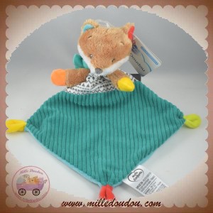 MOTS D'ENFANTS SOS DOUDOU RENARD MARRON PLAT VERT TRIANGE