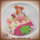 EBULOBO SOS DOUDOU VACHE GIRAFE PLATE FLEUR ROSE