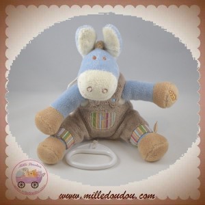 NOUKIE'S SOS DOUDOU ANE BLEU PACO MUSICAL SALOPETTE MARRON