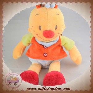 NATTOU SOS DOUDOU GARCON TIM JAUNE HAUT ORANGE 27 CM