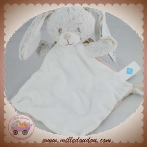 TEX SOS DOUDOU LAPIN POIL CHINE PLAT BLANC DOS MARRON