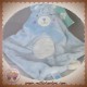 TEX SOS DOUDOU OURS PLAT BLEU ROND BLANC