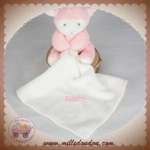 BABYNAT BABY NAT SOS DOUDOU MOUTON MOUCHOIR ROSE