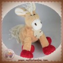 HISTOIRE D'OURS SOS DOUDOU CHEVAL BEIGE PIEDS ROUGES