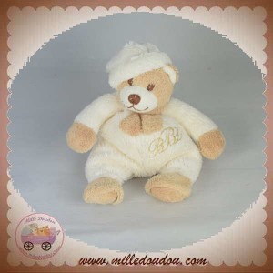 BUKOWSKI SWEDEN SOS DOUDOU OURS BEIGE BLANC ECRU 15 cm