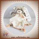 TEX SOS DOUDOU OURS POIL CHINE MARRON PLAT BLANC EMPREINTE