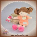 DOUDOU ET COMPAGNIE SOS POUPEE TISSU UNICEF ROBE ORANGE PECHE