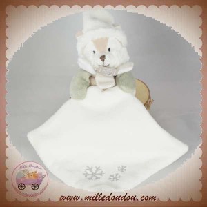 HISTOIRE D'OURS SOS DOUDOU HUSKY BLANC GRIS MOUCHOIR LUMINESCENT