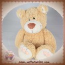 NICI SOS DOUDOU OURS BEIGE ET BLANC 25 CM