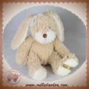 LOUISE MANSEN SOS DOUDOU LAPIN BEIGE BLANC NOEUD OREILLE