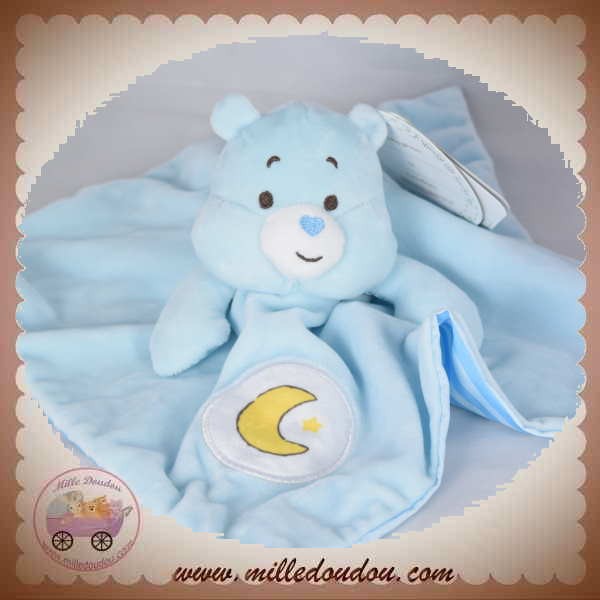 CARE BEARS SOS DOUDOU OURS BISOUNOURS PLAT BLEU LUNE - Boutique pour  retrouver Doudou !!!