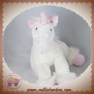 GIPSY SOS DOUDOU LICORNE BLANCHE ROSE ALLONGE