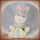 DISNEY SOS DOUDOU LAPIN PAN PAN GRIS MOUCHOIR JAUNE THUMPER POMME