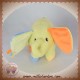 BRIOCHE SOS DOUDOU ELEPHANT VERT VICHY ORANGE