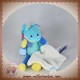 DOUDOU ET COMPAGNIE DRAGON VERT BLEU MOUCHOIR TROPI COOL