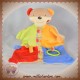 BABY CLUB C&A SOS DOUDOU OURS PLAT ORANGE VERT ANNEAU