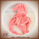 NATTOU SOS DOUDOU LAPIN PLAT LOSANGE ROSE ETIQUETTES