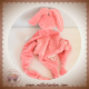 NATTOU SOS DOUDOU LAPIN PLAT LOSANGE ROSE ETIQUETTES