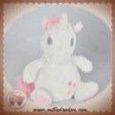 TEX SOS DOUDOU LICORNE BLANC ROSE ETOILE 12 CM