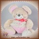 MOTS D'ENFANTS SOS DOUDOU OURS KOALA BOULE VIOLET ROSE ETOILES HOCHET