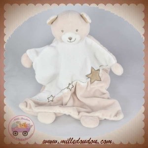 KIMBALOO SOS DOUDOU OURS PLAT BLANC GRIS ETOILE