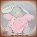 KALOO SOS DOUDOU LAPIN GRIS CORPS PLUME ROSE