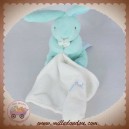 BABYNAT BABY NAT DOUDOU LAPIN TURQUOISE MOUCHOIR BLANC