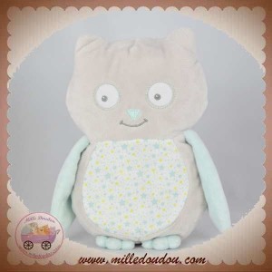 ARTHUR ET LOLA SOS DOUDOU HIBOU GRIS ETOILE VERT