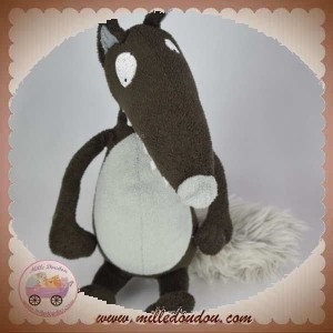 AUZOU SOS DOUDOU LOUP NOIR GRIS 22 cm