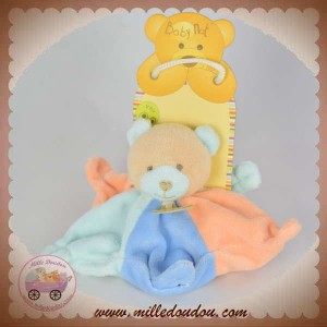 BABYNAT BABY NAT SOS DOUDOU OURS PLAT ETOILE BLEU ORANGE