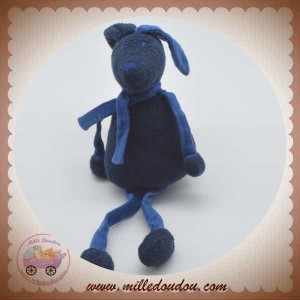 BOUT'CHOU MONOPRIX SOS DOUDOU LAPIN BLEU MARINE ECHARPE JAMBES BLEUES ETOILES