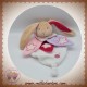 BABYNAT BABY NAT SOS DOUDOU LAPIN BEIGE PLAT BLANC ROSE FLUORESCENT ETOILE