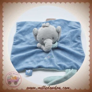 NATTOU SOS DOUDOU ELEPHANT JACK PLAT BLEU VERT