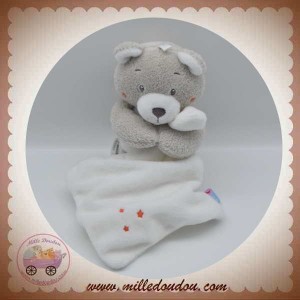 SUCRE D'ORGE SOS DOUDOU OURS GRIS BLANC MOUCHOIR ETOILES