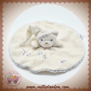 KALOO SOS DOUDOU OURS PLAT ROND ECRU ETOILES