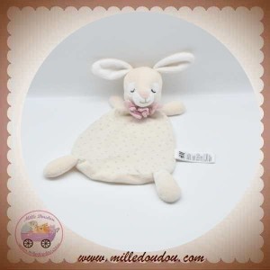 H&M H ET M SOS DOUDOU LAPIN PLAT ECRU COEUR ROSE