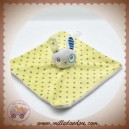 KIMADI SOS DOUDOU LAPIN PLAT JAUNE GRIS ETOILES