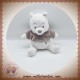 DISNEY SOS DOUDOU OURS WINNIE L'OURSON BLANC MARRON ABEILLE