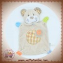 NICOTOY SOS DOUDOU OURS CHAT PLAT BEIGE GRIS VENTRE ROND