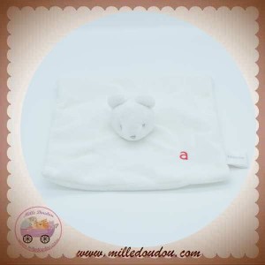 ABSORBA SOS DOUDOU MOUCHOIR OURS PLAT BLANC