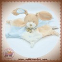 BABYNAT BABY NAT DOUDOU LAPIN PLAT ETOILE BLEU ECRU MIAM