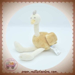 JACADI SOS DOUDOU AUTRUCHE BEIGE ECRU 20CM